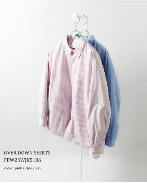 miffew ミフュー オーバー ダウン シャツ “OVER DOWN SHIRTS
