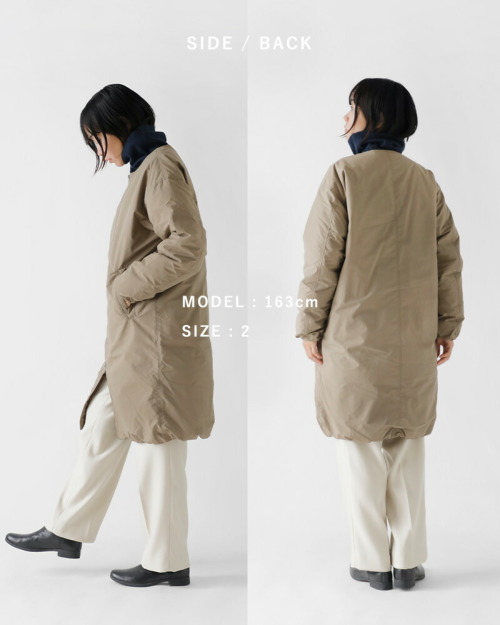 miffew ミフュー コクーン ノーカラー ダウン コート “NO COLLAR DOWN COAT” few23wjk5108-mn |  iroma..aranciato