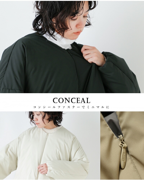 miffew ミフュー マイクロファイバー ノーカラー オーバー ダウン ジャケット “NO COLLAR OVER DOWN JACKET”  few23wjk5111-rf 【サイズ・カラー交換初回無料】 | iroma..aranciato