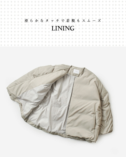 miffew ミフュー 撥水 帯電防止 ノーカラー オーバー ダウン