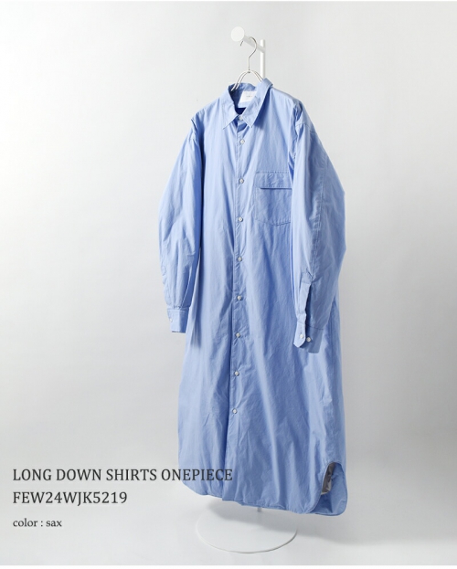 miffew ミフュー ロング ダウン シャツ ワンピース “LONG DOWN miffew ミフュー ロング ダウン シャツ ワンピース “LONG DOWN