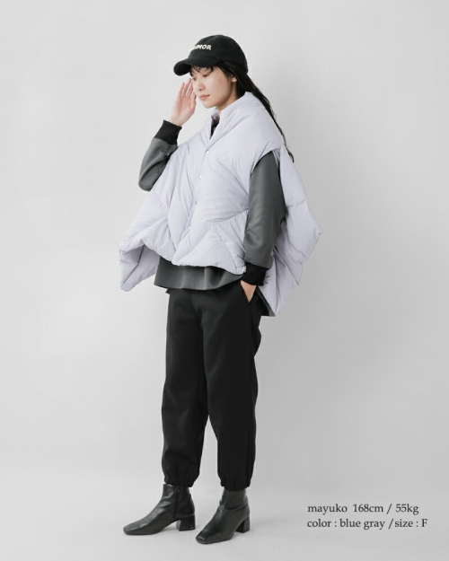 ミフュー　miffewリバーシブルダウンケープ miffew ミフュー リバーシブル ダウン ケープ “REVERSIBLE DOWN CAPE