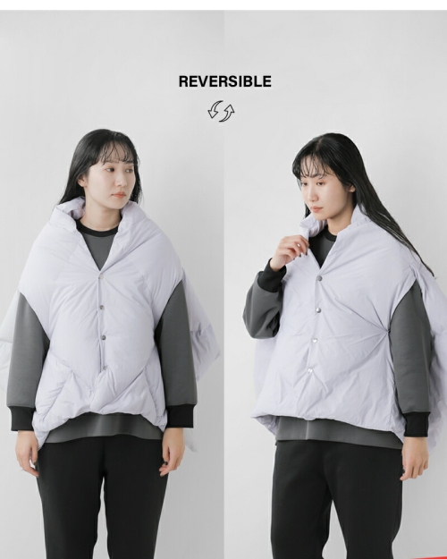 miffew ミフュー リバーシブル ダウン ケープ “REVERSIBLE DOWN CAPE