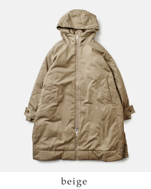 今季miffew/ミフュー」HOODED LONG DOWN COAT 2 miffew ミフュー テントライン ジップアップ ダウン コート