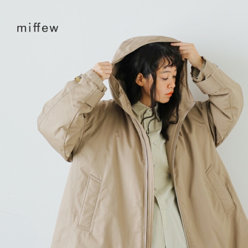 miffew ミフュー テントライン ジップアップ ダウン コート