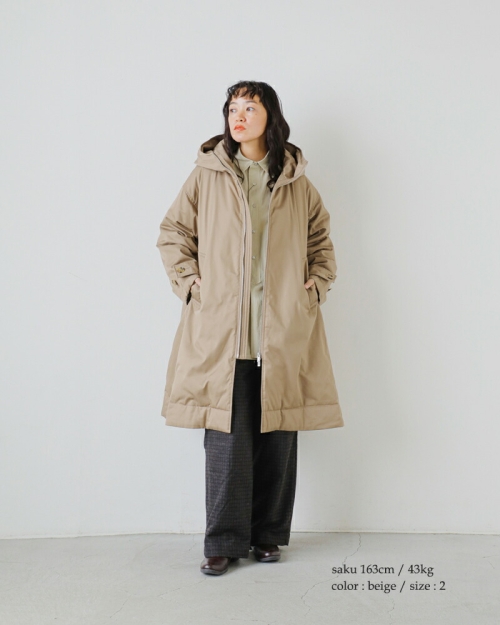 miffew ミフュー テントライン ジップアップ ダウン コート “TENT LINE