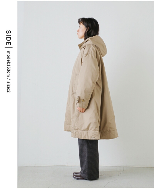 miffew ミフュー テントライン ジップアップ ダウン コート “TENT LINE