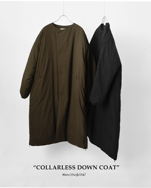 miffew ミフュー 撥水 帯電防止 カラーレス ダウン コート “COLLARLESS