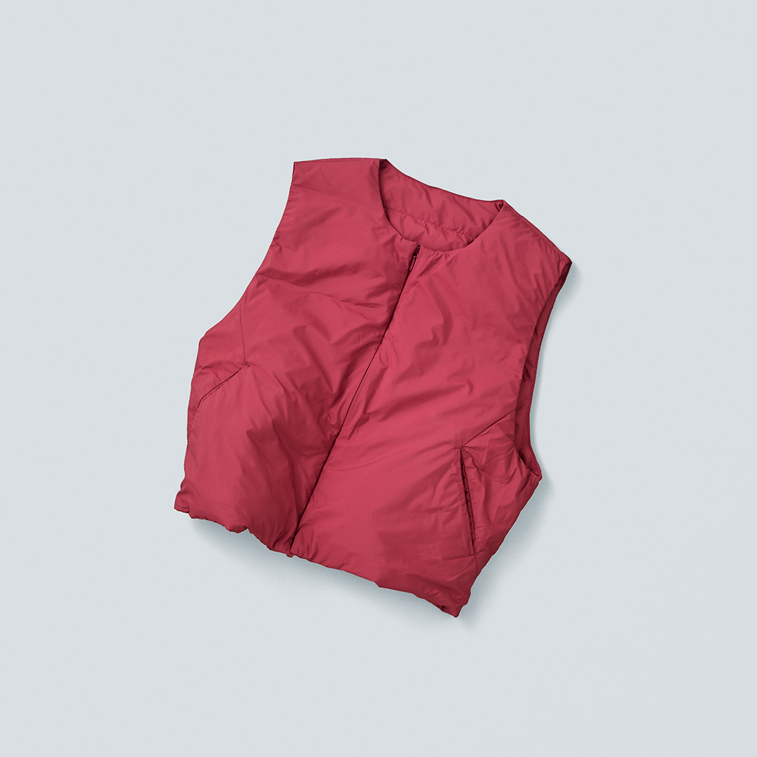miffew ミフュー カラーレス ダウン ベスト “COLLARLESS DOWN VEST