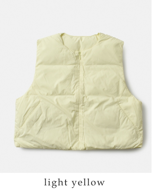 miffew ミフュー カラーレス ダウン ベスト “COLLARLESS DOWN VEST