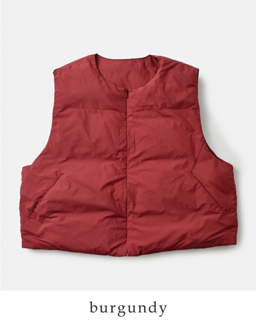 miffew ミフュー カラーレス ダウン ベスト “COLLARLESS DOWN VEST