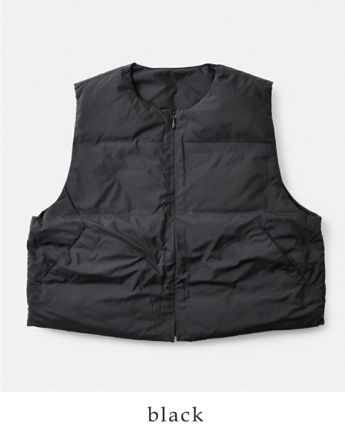 miffew ミフュー カラーレス ダウン ベスト “COLLARLESS DOWN VEST