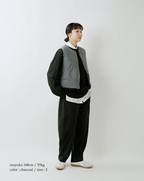 miffew ミフュー カラーレス ダウン ベスト “COLLARLESS DOWN VEST