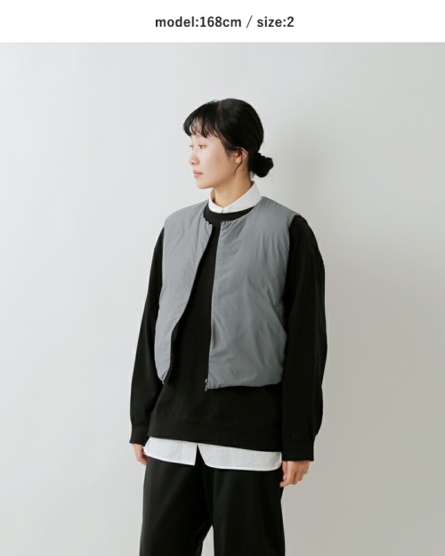 miffew ミフュー カラーレス ダウン ベスト “COLLARLESS DOWN VEST