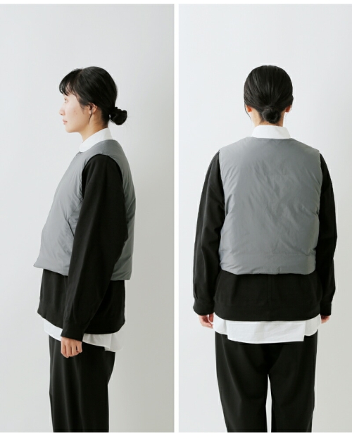 miffew ミフュー カラーレス ダウン ベスト “COLLARLESS DOWN VEST