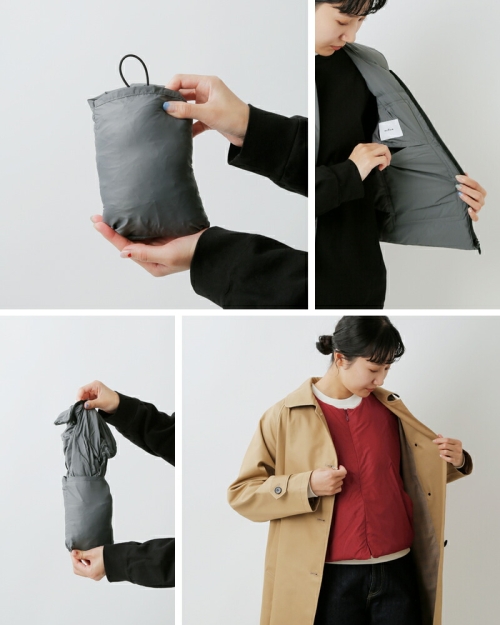 miffew ミフュー カラーレス ダウン ベスト “COLLARLESS DOWN VEST