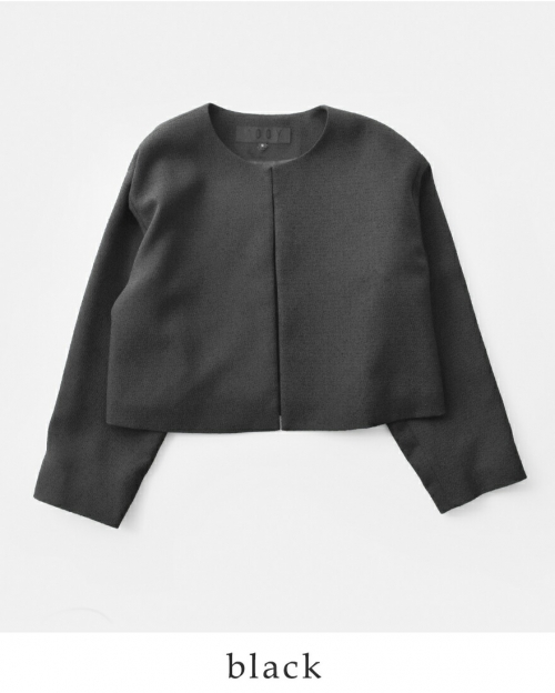 ヌーイ nooy  ブークレ ジャガード ブラック ボレロ ジャケット fjk09 アウター  クーポン対象 nooy ヌーイ ブークレ ジャガード ブラック ボレロ ジャケット fjk09