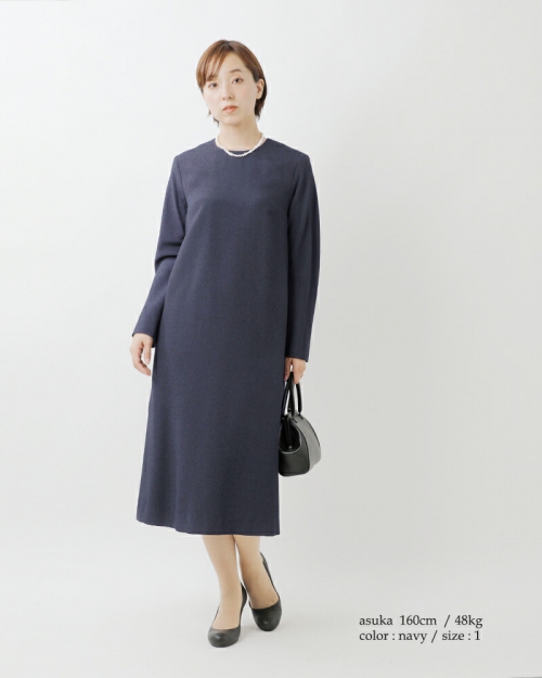 nooy ヌーイ　フィールドドレス　ホワイト×ネイビー　フリーサイズ nooy ヌーイフィールドドレスホワイト×ネイビーフリーサイズ