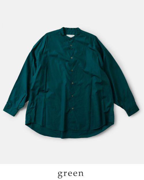 graphpaper グラフペーパー Broad L/S Oversized Band Collar Shirt