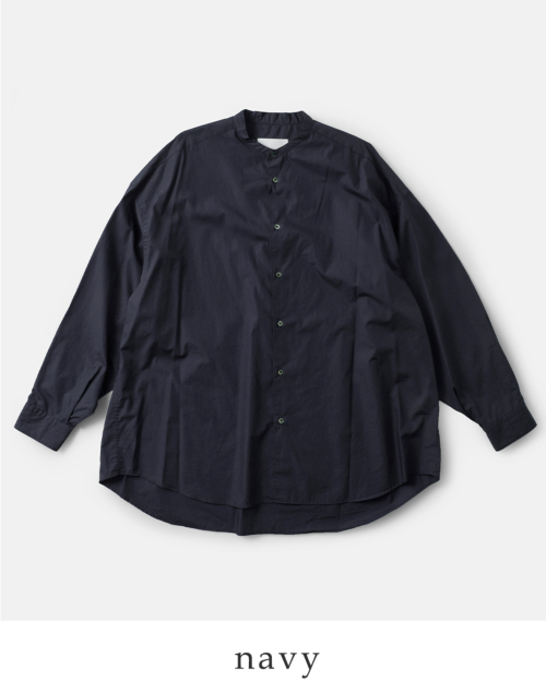 graphpaper グラフペーパー Broad L/S Oversized Band Collar Shirt