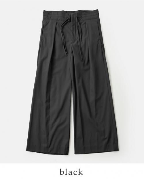 Graphpaper / ボトム/--/コットン/BLK/GL243-40075B graphpaper グラフペーパー ウーリー コットン ツイル ドロー