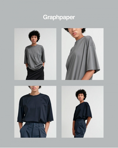 graphpaper グラフペーパー ファイン スムース クルーネック Tシャツ