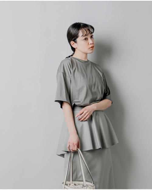 graphpaper グラフペーパー ファイン スムース クルーネック Tシャツ