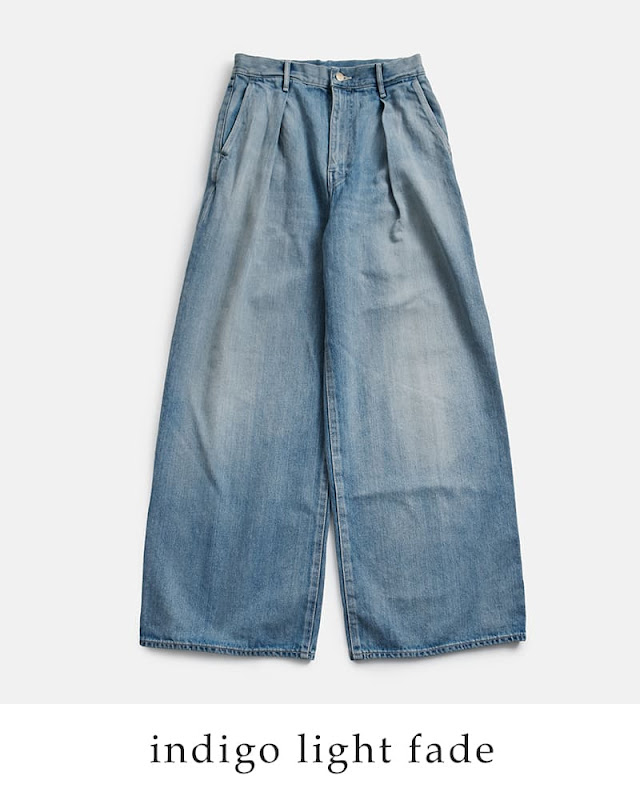 graphpaper グラフペーパー ツータック ワイド セルビッチ デニム