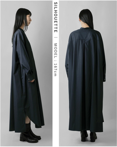 graphpaper グラフペーパー コットン バンドカラー シャツワンピース