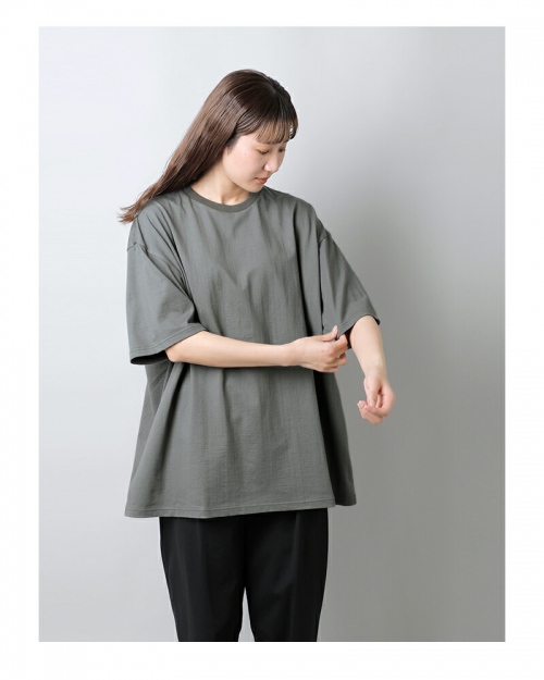 graphpaper グラフペーパー コットン ショートスリーブ オーバーサイズ Tシャツ “S/S Oversized Tee”  gu241-70104b-yo | iroma..aranciato