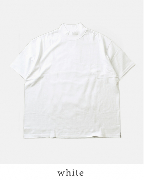 graphpaper グラフペーパー コットン ショートスリーブ モックネック Tシャツ “S/S Mock Neck Tee”  gu241-70108b-yo | iroma..aranciato