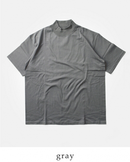 graphpaper グラフペーパー コットン ショートスリーブ モックネック Tシャツ “S/S Mock Neck Tee”  gu241-70108b-yo | iroma..aranciato