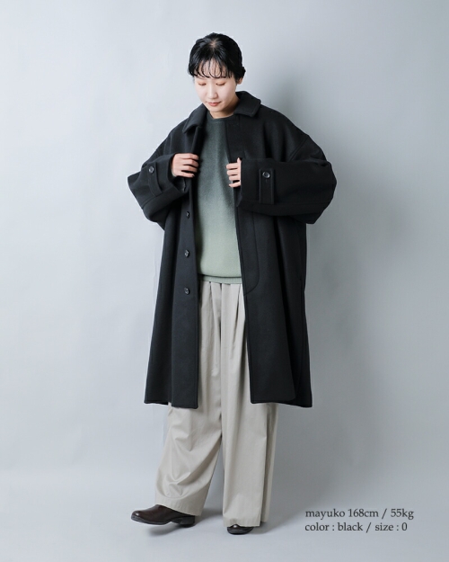 graphpaper グラフペーパー ライトメルトン オーバーサイズ ロング