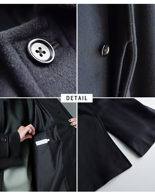 graphpaper グラフペーパー ライトメルトン オーバーサイズ ロング