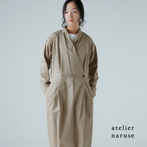 atelier naruse アトリエナルセ コットン カシュクール オーバーオール