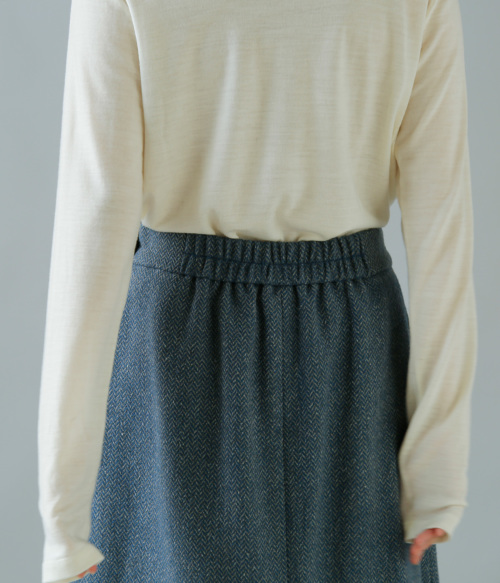 2024年秋冬　アトリエナルセ　ヘリンボーンツィードAラインスカート atelier naruse アトリエナルセ ヘリンボーン ツイード Aライン