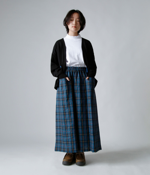 atelier naruse アトリエナルセ リネン タータンチェック カットイン