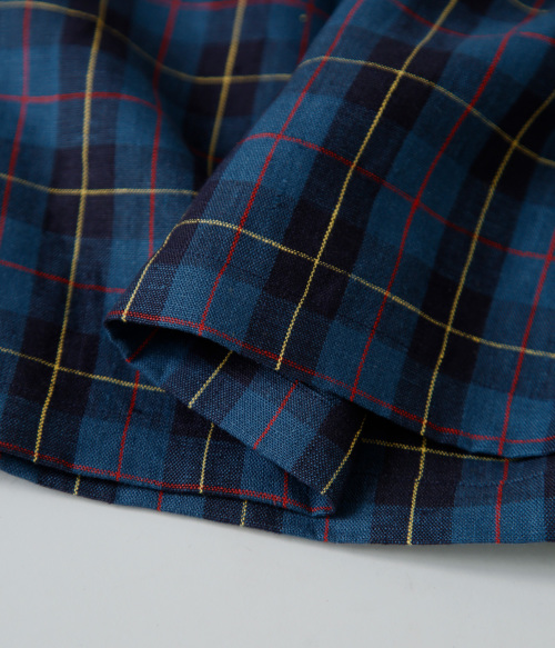 atelier naruse アトリエナルセ リネン タータンチェック カットイン