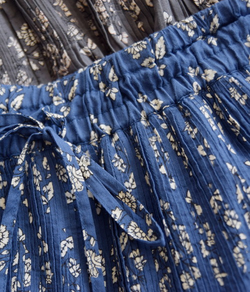 メゾンドソイル  flower block print スカート  タグ付新品ロングスカート