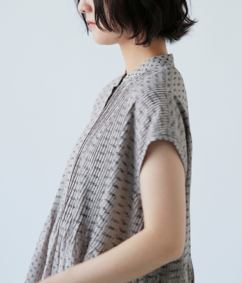 タンタン購入(maison de soil) ドビーチェックフレンチスリーブ タンタン購入(maison de soil) ドビーチェックフレンチスリーブ maison