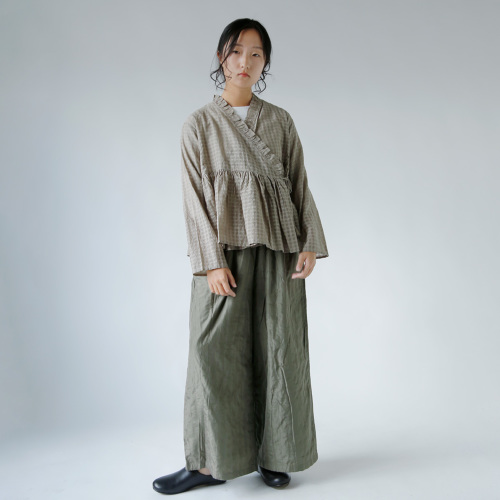 メゾンドソイル maison de soil カシュクールブラウス maison de soil メゾン ド ソイル ハンドウーブン コットン