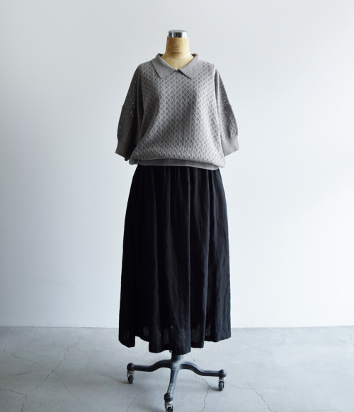 atelier naruse コットン襟付きニット　アトリエナルセ atelier naruse】コットン衿付きニット - hina®～盛岡の雑貨店