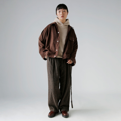 アトリエナルセ　パーカー　ブラウン atelier naruse アトリエナルセ ウール ニット パーカー kt-44 | iroma