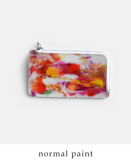 macromauroのpakarick 15000円 3/27まで macromauro マクロマウロ L字型 ジップ ペイント パース “L-PURSE” l