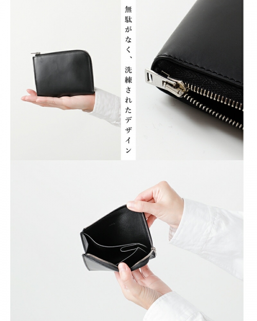 Aeta アエタ スムース カウレザー L字ジップ ミニ ウォレット “WALLET 