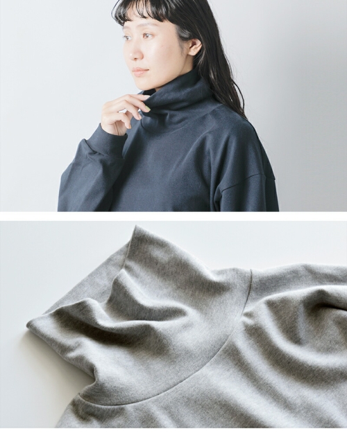 LENO リノ コットン モック タートルネック プルオーバー “MOCK TURTLE