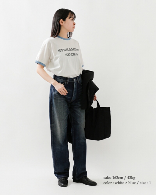 LENO リノ コットン リンガー Tシャツ “RINGER T-SHIRT” leno-cs029-1