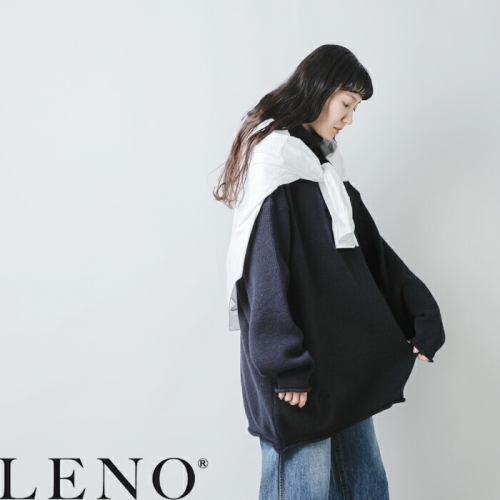 LENO リノ ウール モックネック ニット プルオーバー “MOCK NECK