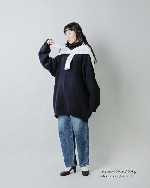 LENO リノ ウール モックネック ニット プルオーバー “MOCK NECK