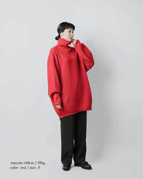 LENO リノ ウール モックネック ニット プルオーバー “MOCK NECK